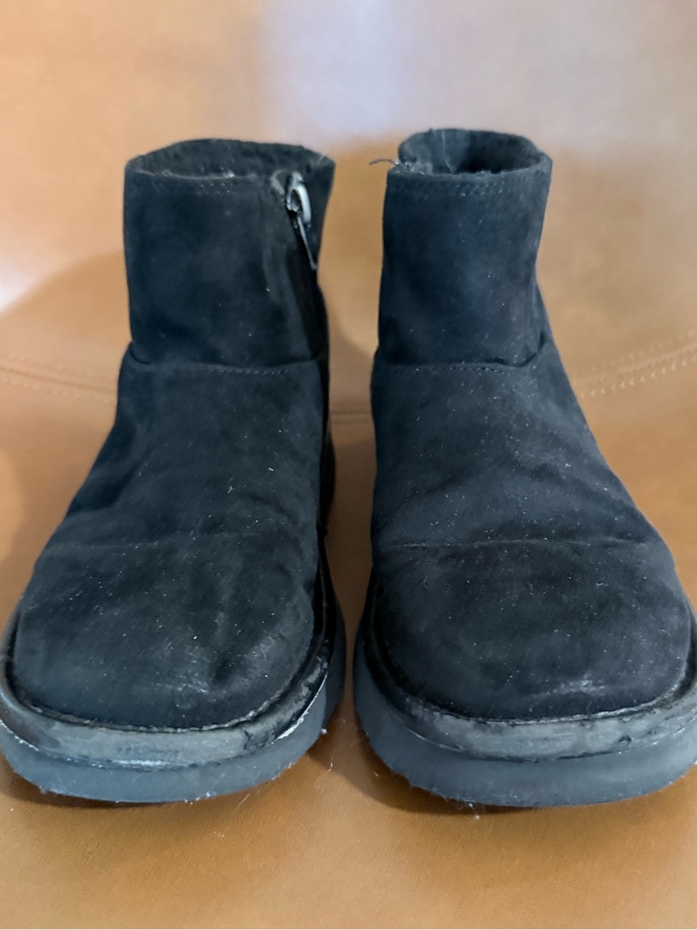 Cat & Jack Size 1 Black Suede Side-Zip Kids Ankle Boots